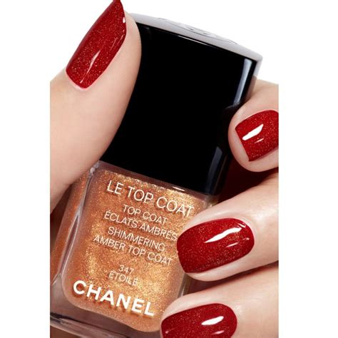 chanel shimmering amber top coat